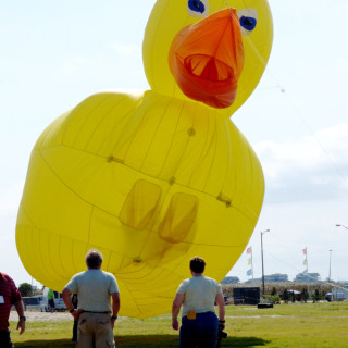Giant duck kite at the AKA convention held at the Visitor's Bureau Event Site in Nags Head