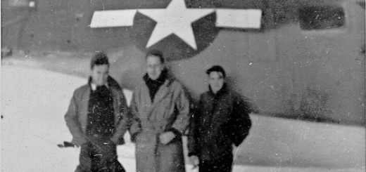 Leon Tabb with two Navy buddies on Attu, the western most of the Aleutian Islands.