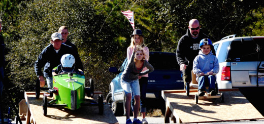 Let the races begin as Gracie drops the starting flag.