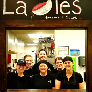The Ladles crew takes a quick break for a photo shoot.