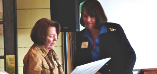 Dorothy Hester presenting Champion Award to Jane Webster.
