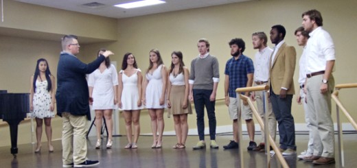 The Lost Colony Choir in an acapela performance of "The Battle of Jericho" at the conclusion of their program.