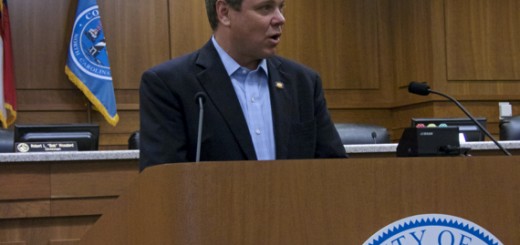 Paul Tine speaking at the Dare County press conference. "It's not a very good plan."