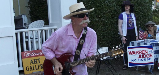 Mojo Collins rockin' out in front of the DCAC Gallery.