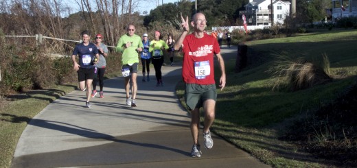 Along the multi-use path parallel to Kitty Hawk Bay. Thats Daniel Cartin from Middletown, RI waving to the camera.