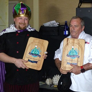 The Grandest of Grand Prize winners—Prince of Canned Goods. Chef Brian Hardison in Black and Frank Griffs, sous chef of the Jolly Roger.