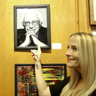 Laine Edwards with her Best in Show piece, Keep Fighting.